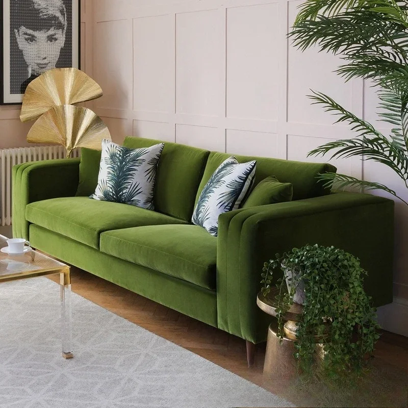 American removable and washable double fabric soft bag sofa furniture apartment living room single triple leisure sofa