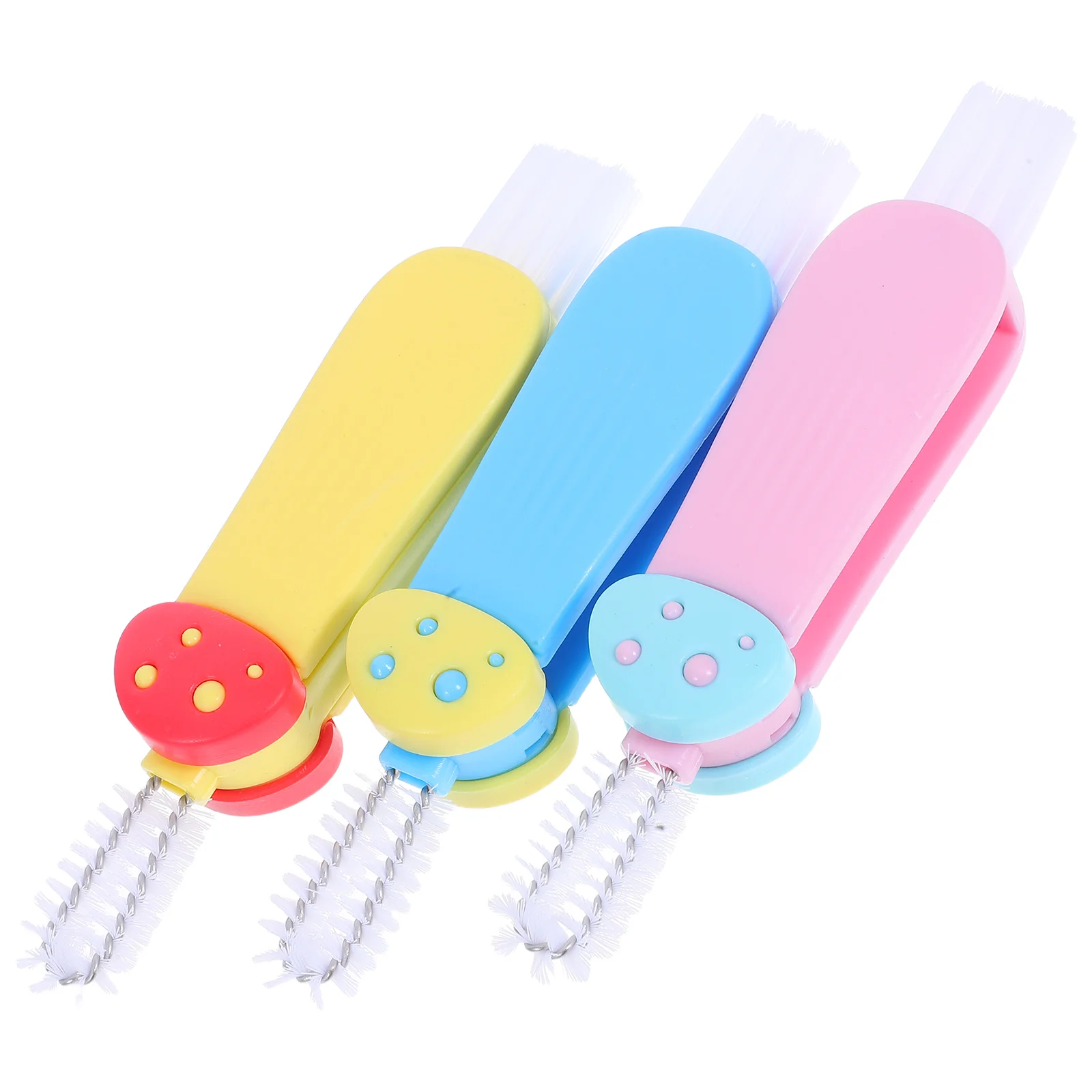 

3pcs 3-In-1 Multifunctional Cleaning Kitchen Bathroom Floor Tool Dual-Ended Scrubber Extendable Handle Water Bottles Travel