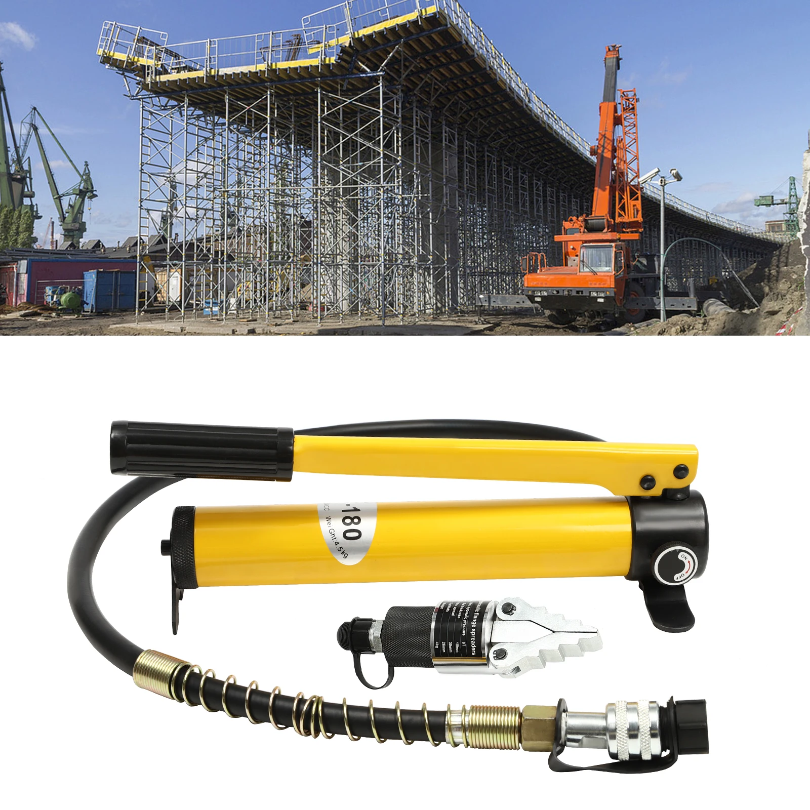 8T hydraulische flensstrooier scheidingspers met handmatige pomp