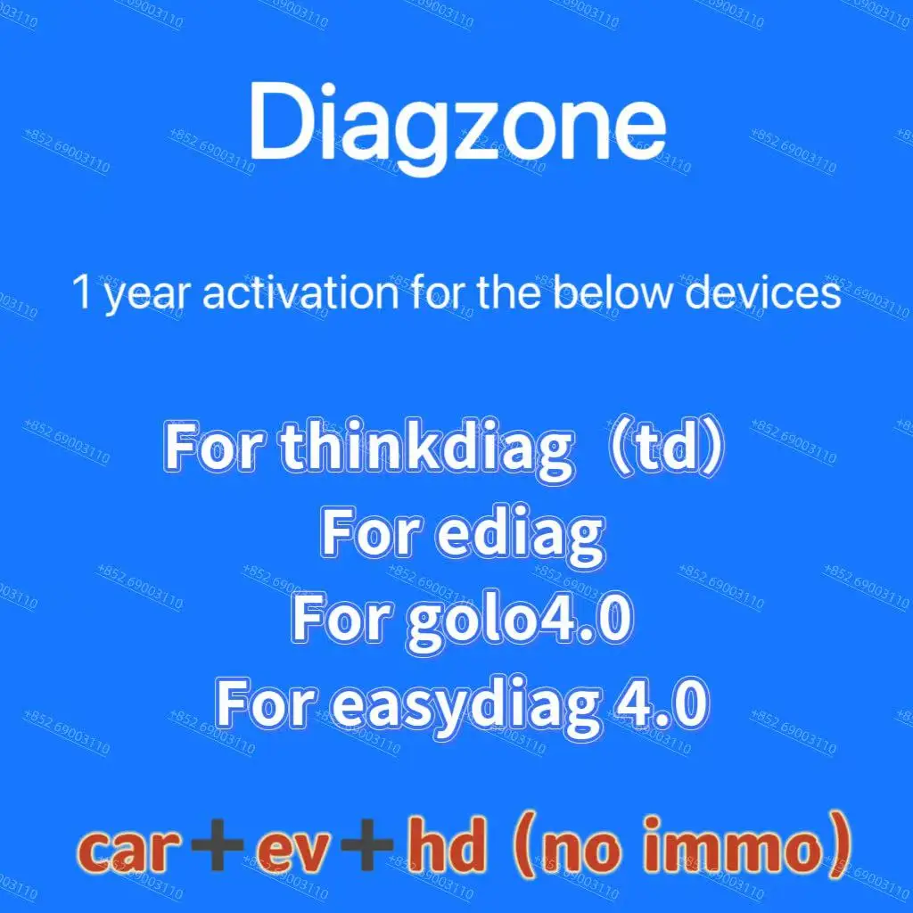 اشتراك لمدة عامين لمدة عامين، سيارة تفعيل برنامج Diagzone Pro + شاحنات EV + HD لـ Thinkdiag1/ 2 لـ Ediag لـ Thinksafe......