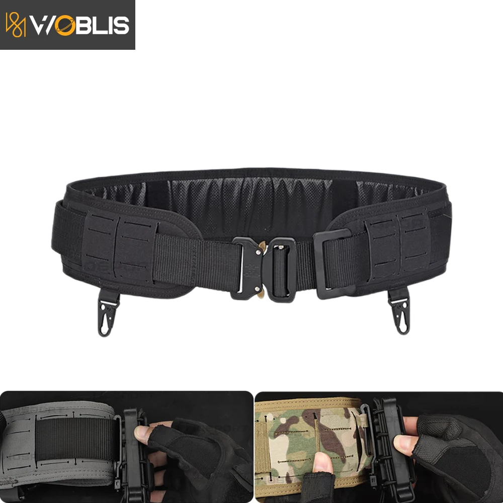 Tactische riem Quick Release metalen gesp MOLLE Laser herenriemen Camo tailleafdichting haakontwerp voor jacht Airsoft accessoires