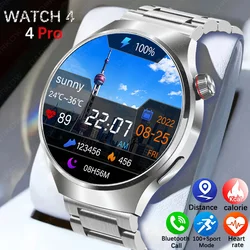 GT4 Pro Smartwatch para homens, Tela HD AMOLED, Chamada Bluetooth, GPS, Frequência Cardíaca NFC, Relógio Inteligente Esportivo, Android, IOS, 4 Pro, Novo, 2024