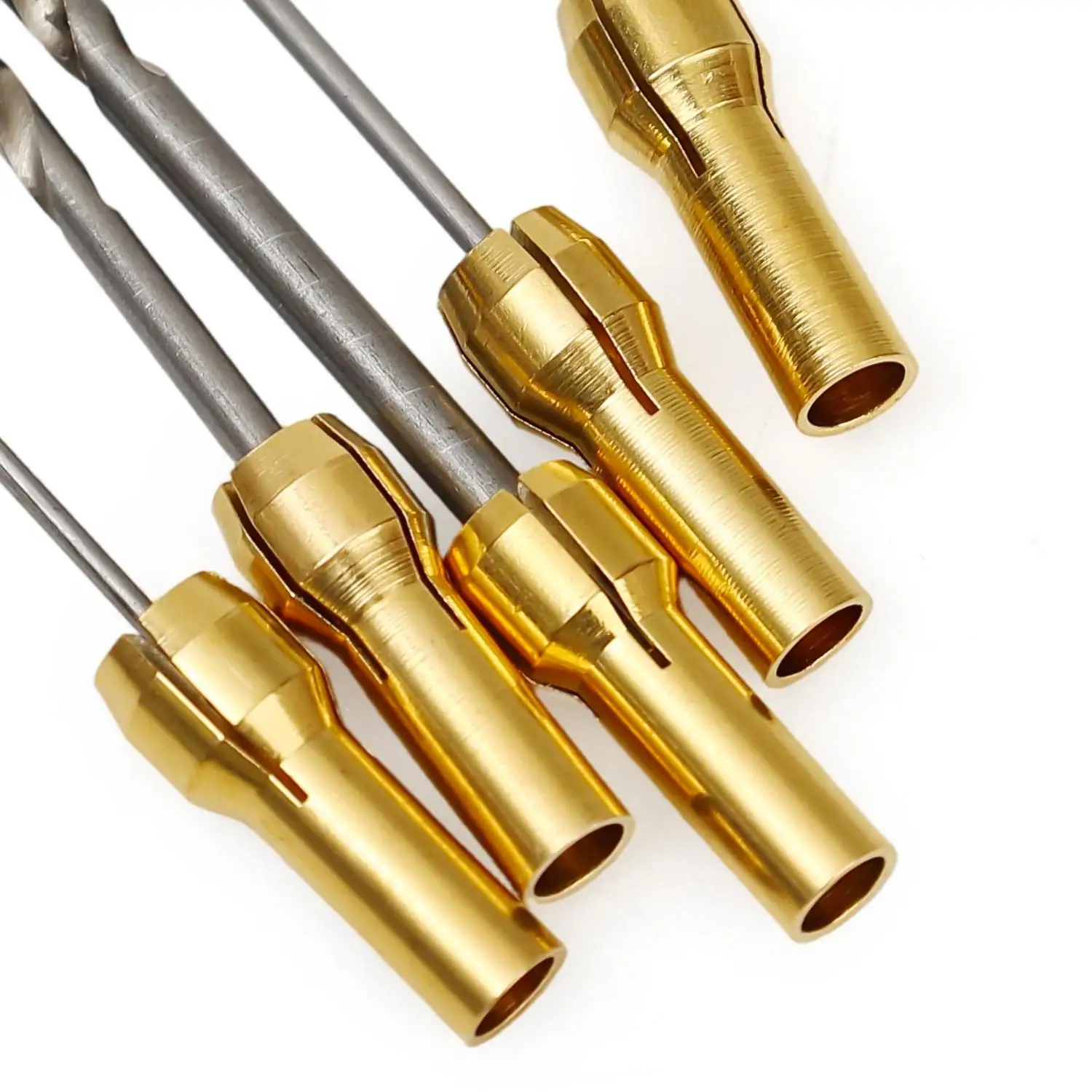 0.5mm-3.2mm Mini Mandrino Pinza Bit Set Rettificatrice Elettrica In Rame Adattatore di Bloccaggio Mandrino Teste Gambo Adattatore Per Utensili Rotanti