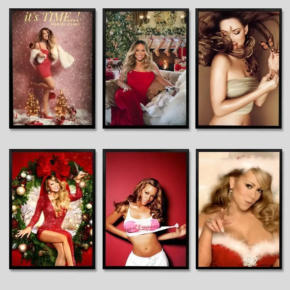 Singer Mariah Carey Poster Sticky Posters Waterproof Paper S