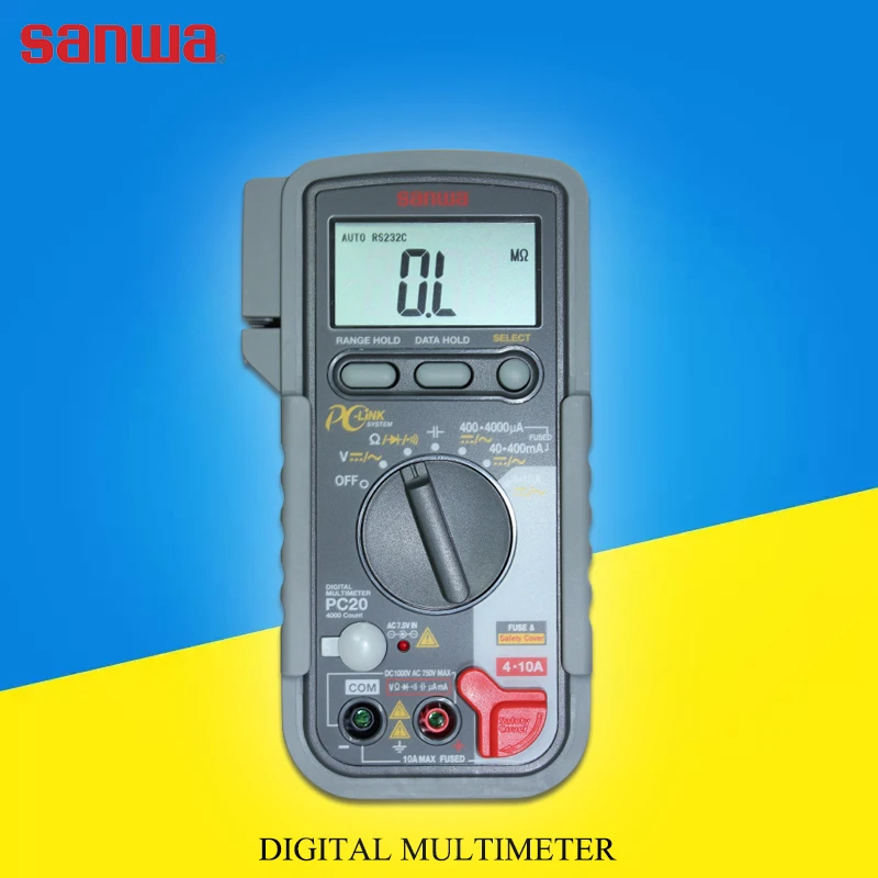 Japan sanwa PC20 high precision digital multimeter;AC adapter connectable for long haul measurement