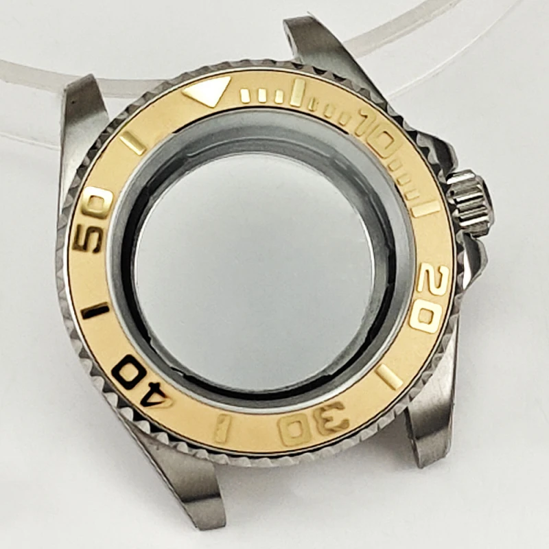 

New 40mm Watch Accessory Stainless Steel Case With Strap Suitable For NH35 NH36 Movement NH35 Movement Shell Ceramic Ring