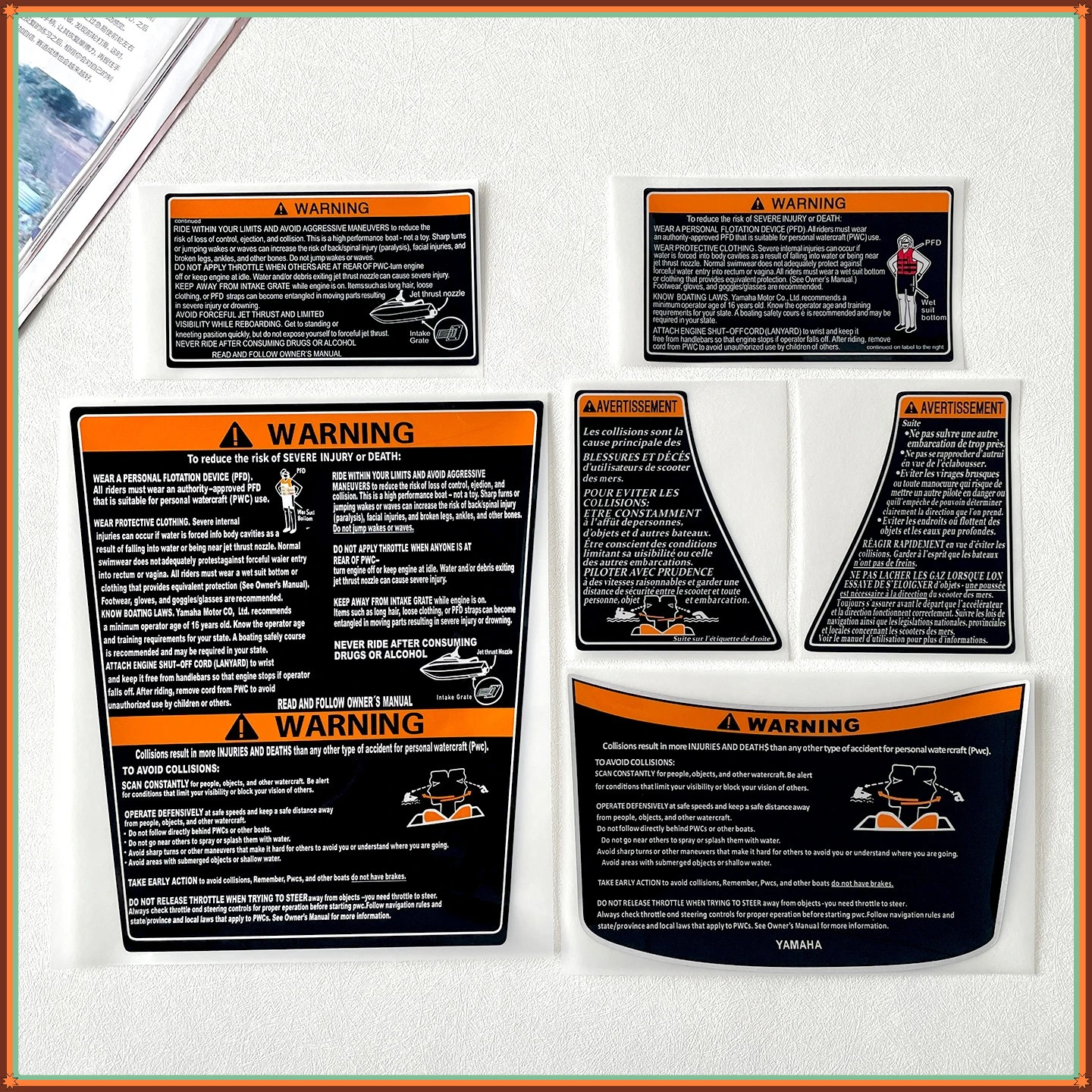 JETSKI Warning Stickers Waverunner FX GP VX JetBlaster SuperJet 2018–2025 Boat Decal JET SKI Boat Accessories for YA MA HA - view 4