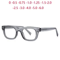 Lentes ópticas clásicas con luz azul para hombre, lentes con receta personalizada, TR90, menos dioptrías, miopes, Lunettes, 0-0,5-0,75 To-6,0