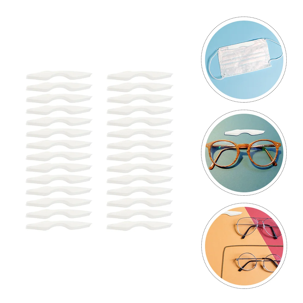 50 pçs anti nevoeiro tiras esponja nariz ponte almofadas para máscaras óculos selo protetor macio leve auto adesivo