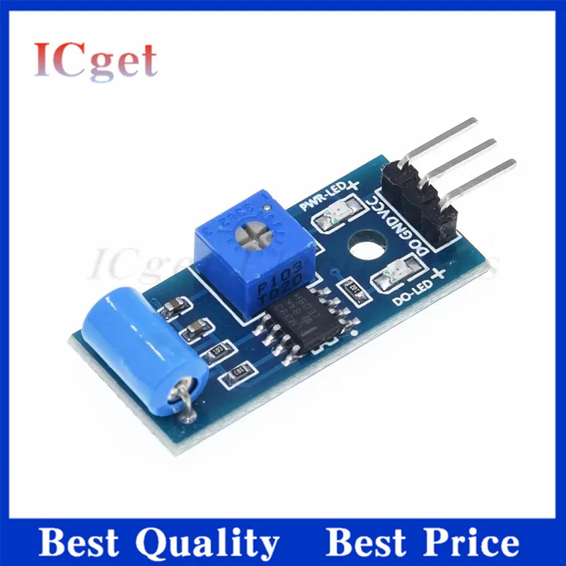 5Pcs Vibration Sensor Module Alarm Sensor Normally Closed Type SW-420 for Arduino Compatible with DIY Electronics Projects