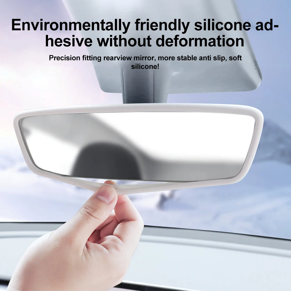 غطاء مرآة الرؤية الخلفية للسيارة ، حافظة مطاطية من السيليكون ، واقي الرؤية الخلفية ، إكسسوارات داخلية للسيارات ، موديل تسلا 3 ، Y ، S ، X