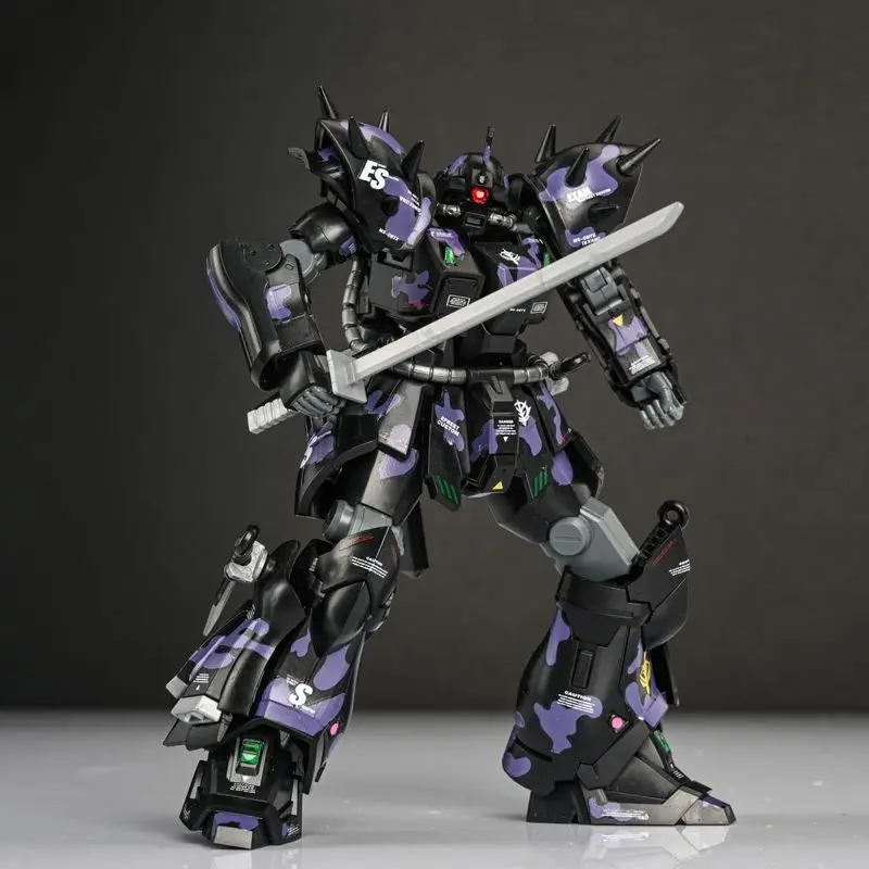 Efreet noite escura camuflagem cor hg 1/144 MS-08TX mech montagem modelo kit figura de ação crianças brinquedo decoração presente com adesivos