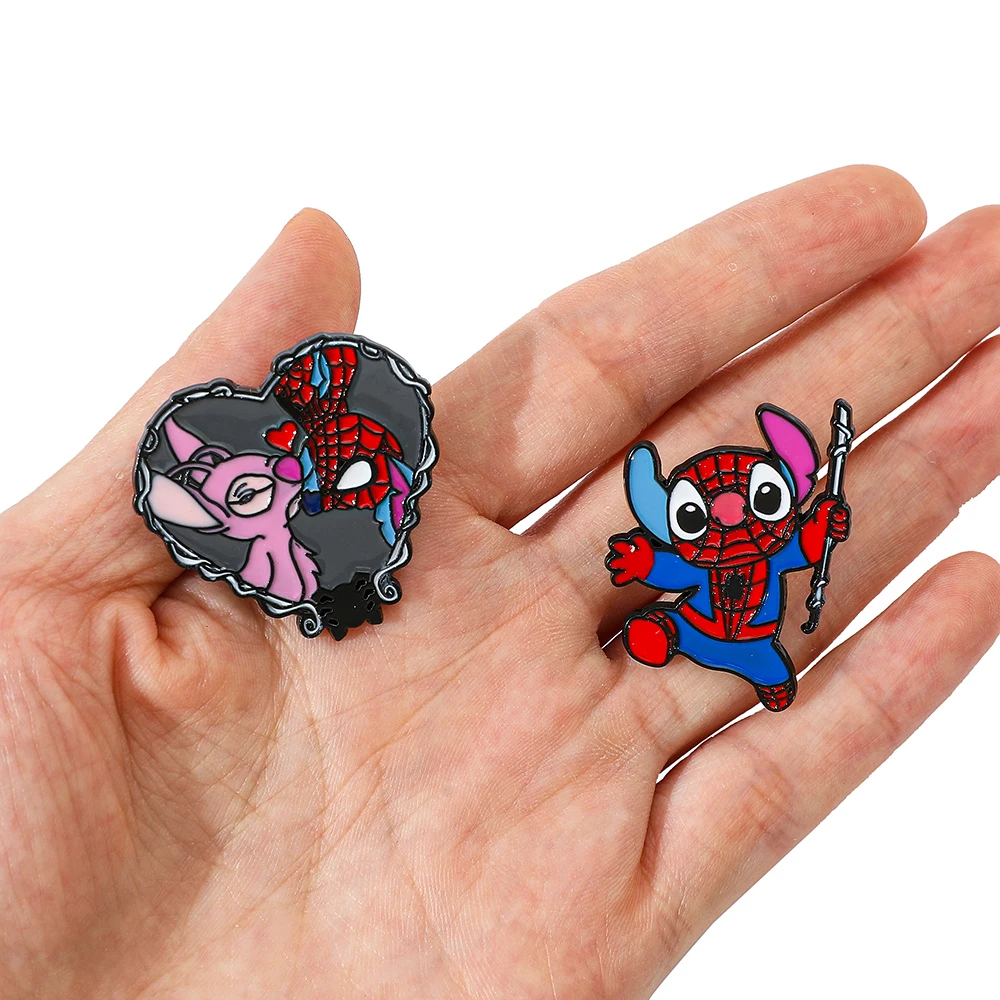 エナメルエナメルエナメルブローチ,2ピース,かわいい天使,メタルバッジ,バックパック,ジュエリー,衣類アクセサリー,友達へのギフト
