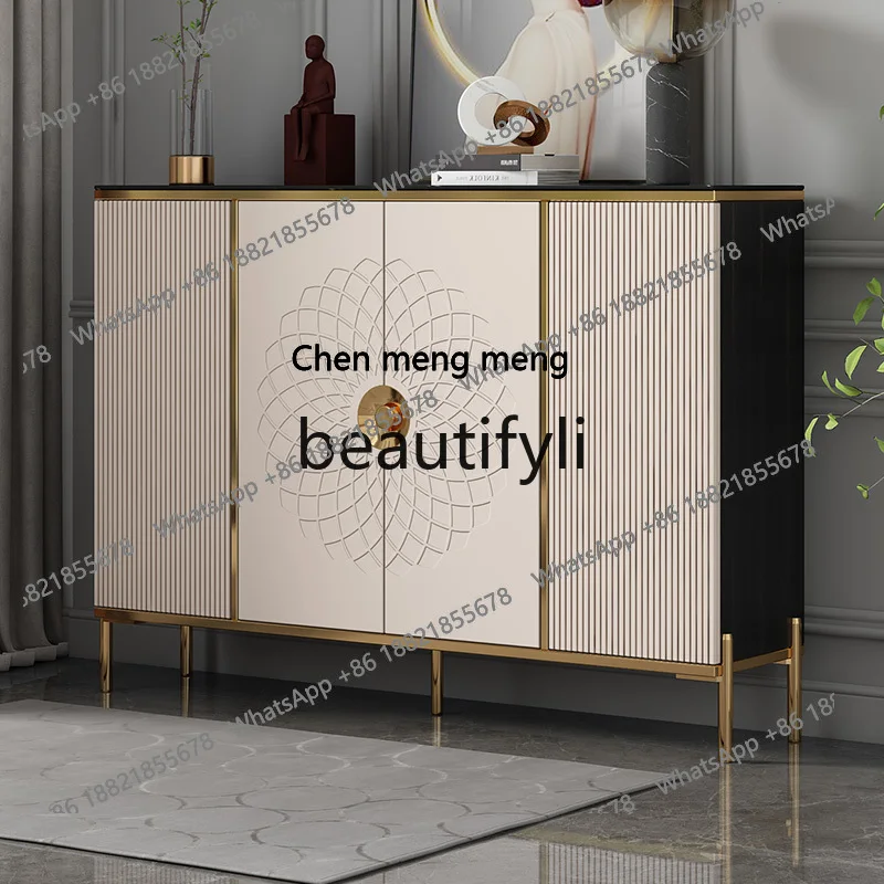 Italian light luxury explosion entrance storage storage cabinet simple modern home