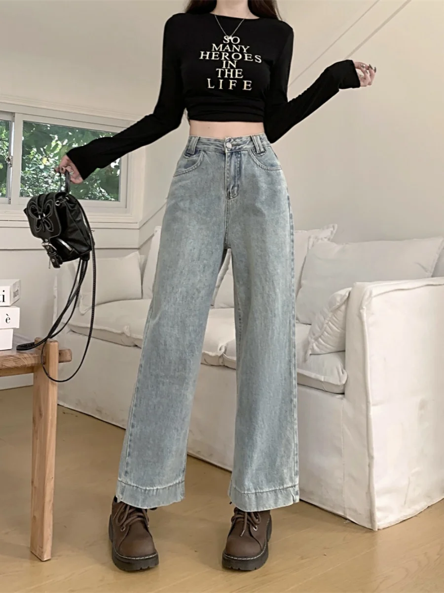 

Белые джинсы для женщин Palazzo Широкие драпированные струящиеся женские джинсовые модные элегантные шикарные модные современные уличные серии Vibe