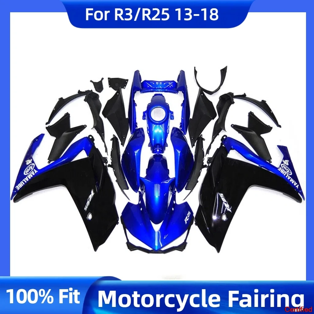 

Синий, черный полный комплект аксессуаров, обтекатели, подходят для YAMAHA YZF R25 YZF R3 2013 2014 2015 2016 2017 2018, обтекатели r25 r3 13-18