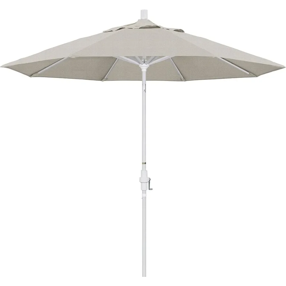 

Woven Granite Olefin Freight Free Parasol Protractor 9' Round Aluminum Market Umbrella Garden Furniture Outdoor Crank Lift Tents