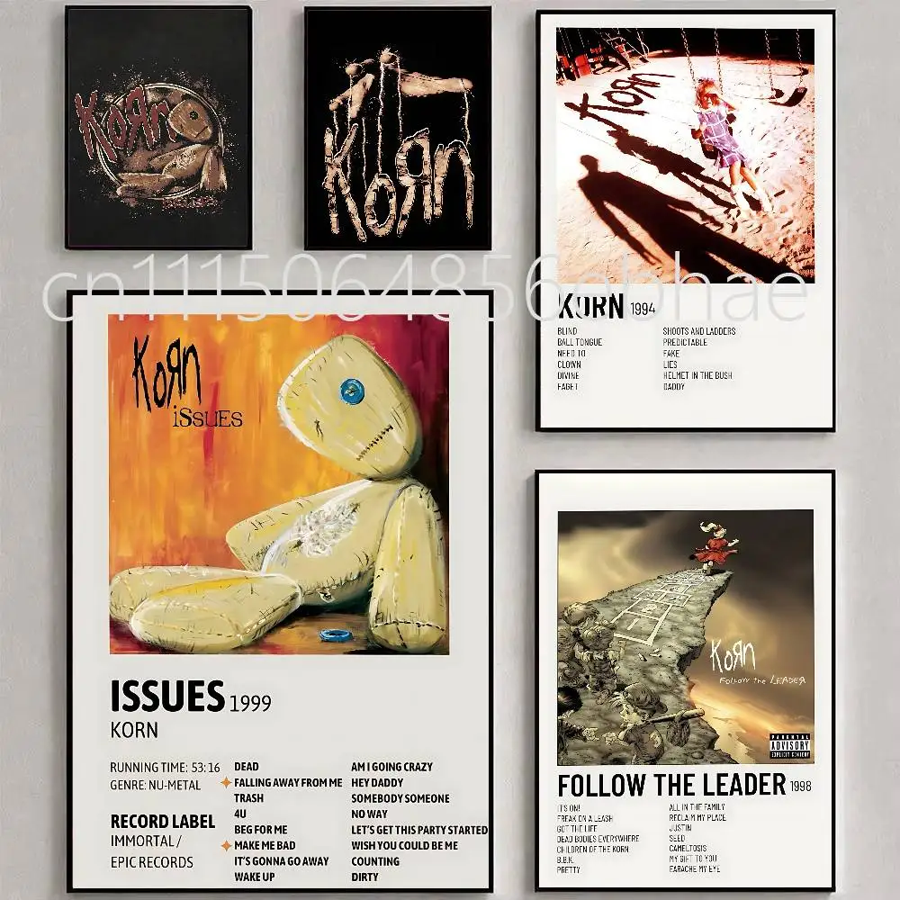 FOR Korn Band Poster Classic poster and wall art prints are suitable for living bedroom and home