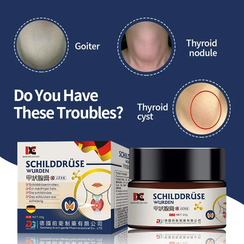 Thyroid Gland Treatment Medicine Cream Thyroiditis Nodule Anti Swell Patch Hyperthyroidism Hypothyroidism German Secret Recipe