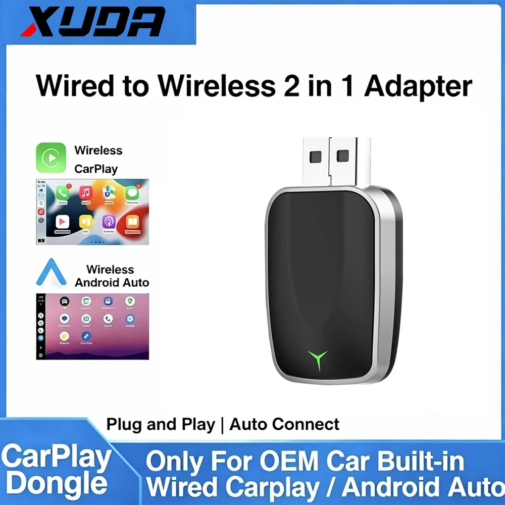 2in1 Wireless CarPlay Android Auto Wireless Adapter Smart Mini Box Plug and play Connect Universal for Nissan Wireless Adapter