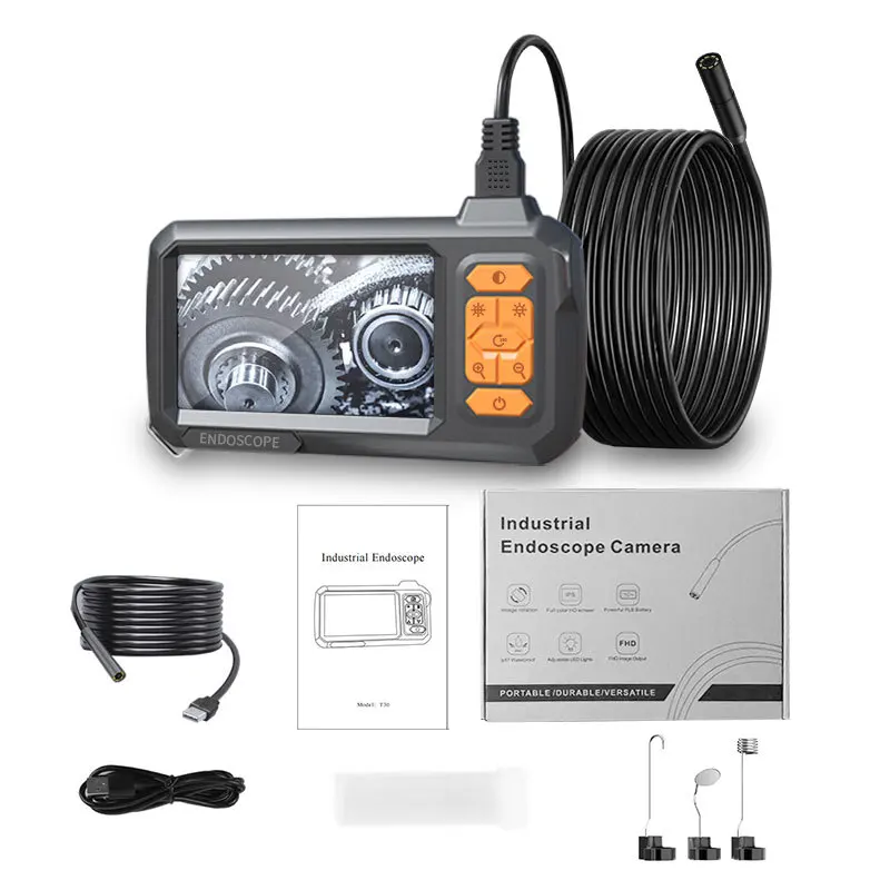 

2MP 1080P 4.Inch IPS Screen Industrial Endoscope CMOS Borescope Inspection Otoscope Digital Camera For Repairing