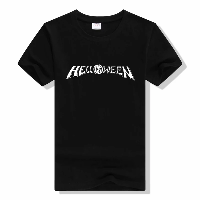 

Футболка Helloween group music- show мужская с оригинальным названием, летняя модная футболка, мужские хлопковые футболки, футболка с коротким рукавом и круглым вырезом