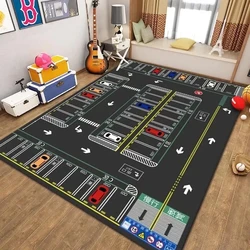 Car Park Children Crawling Carpets for Living Room Decoration Kids Bedroom Home Decor Sofa Carpet Non Slip Area Rug Floor Mat