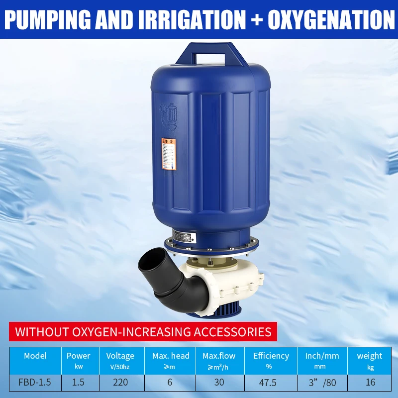 Plastic Shell Copper Core Pumping Float Pump For Pond Pumping, Measuring Three Inches And Four Inches