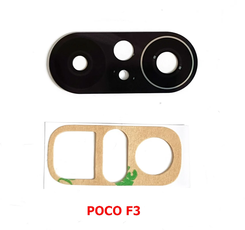 100PCS Rear Back Main Camera Glass Lens With Adhesive Sticker For Xiaomi Poco X3 NFC  X3 GT X4 M3 M4 M5 Pro Poco F3 F4 5G C3