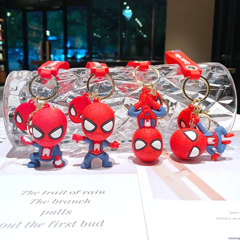 New Creative Classic Marvel Superhero Spider-Man Car Charm Bag Keychain Couple Pendant Gift