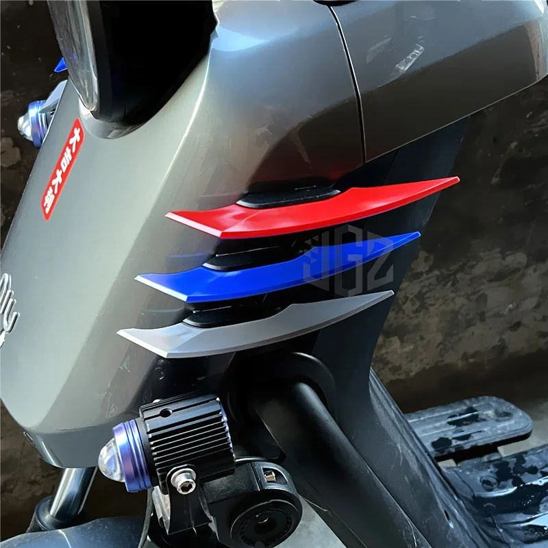 Motorcycle ABS Front Wingle Fixed Wind Cover Colorful Spoiler Pad Universal for Yamaha Kawasaki Suzuki Vespa Honda Accessories