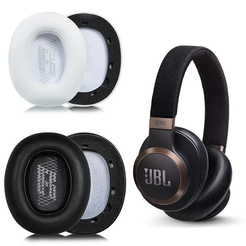 Almohadillas de espuma viscoelástica para auriculares JBL LIVE 650BTNC 660BTNC, almohadillas de repuesto para los oídos, cojín de alta calidad