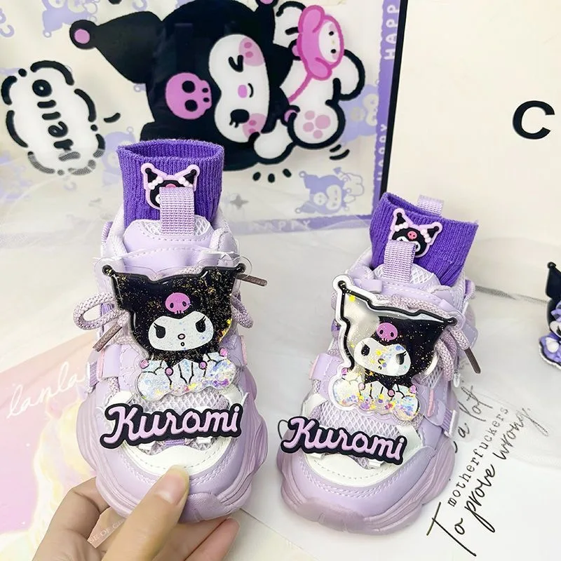 

Girls' shoes, dad's shoes, spring and autumn children's sports shoes, boys' shoes, girls' Kuromi big children's casual shoes