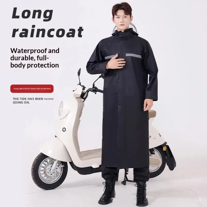 New Raincoat Long Full-body Rain-proof Men's Adult Women Thickening Portable For Motorcycle Cycling Storm Proof Rain Clothes