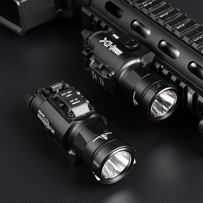 Tactical XH35 1000 Lumen Dual Output White LED Scout Weaponlight Strobe Hunting Flashlight Picatinny Rail Compatible for Toy Gun