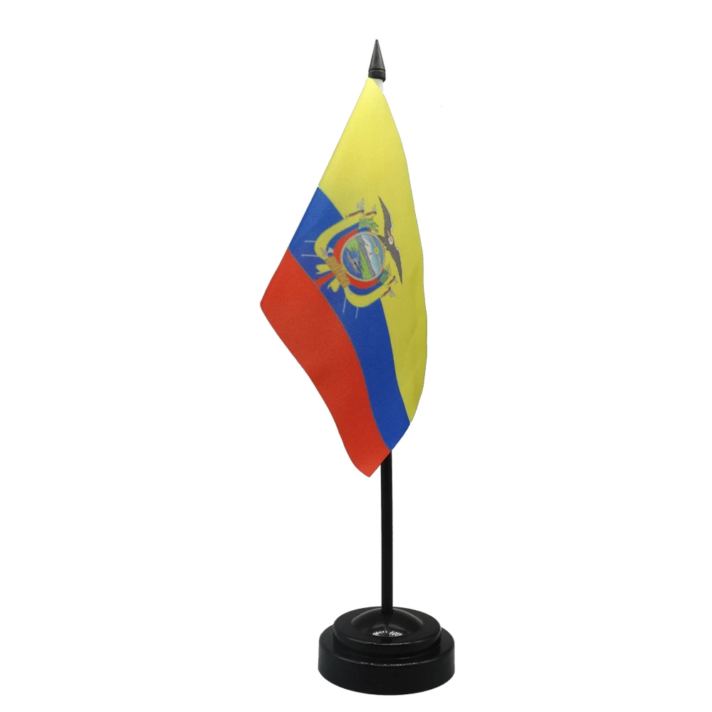 Ecuador Desk Flag 4x6inch Conference Negotiation Flag Product Display Office Top Desk Ornaments Flags