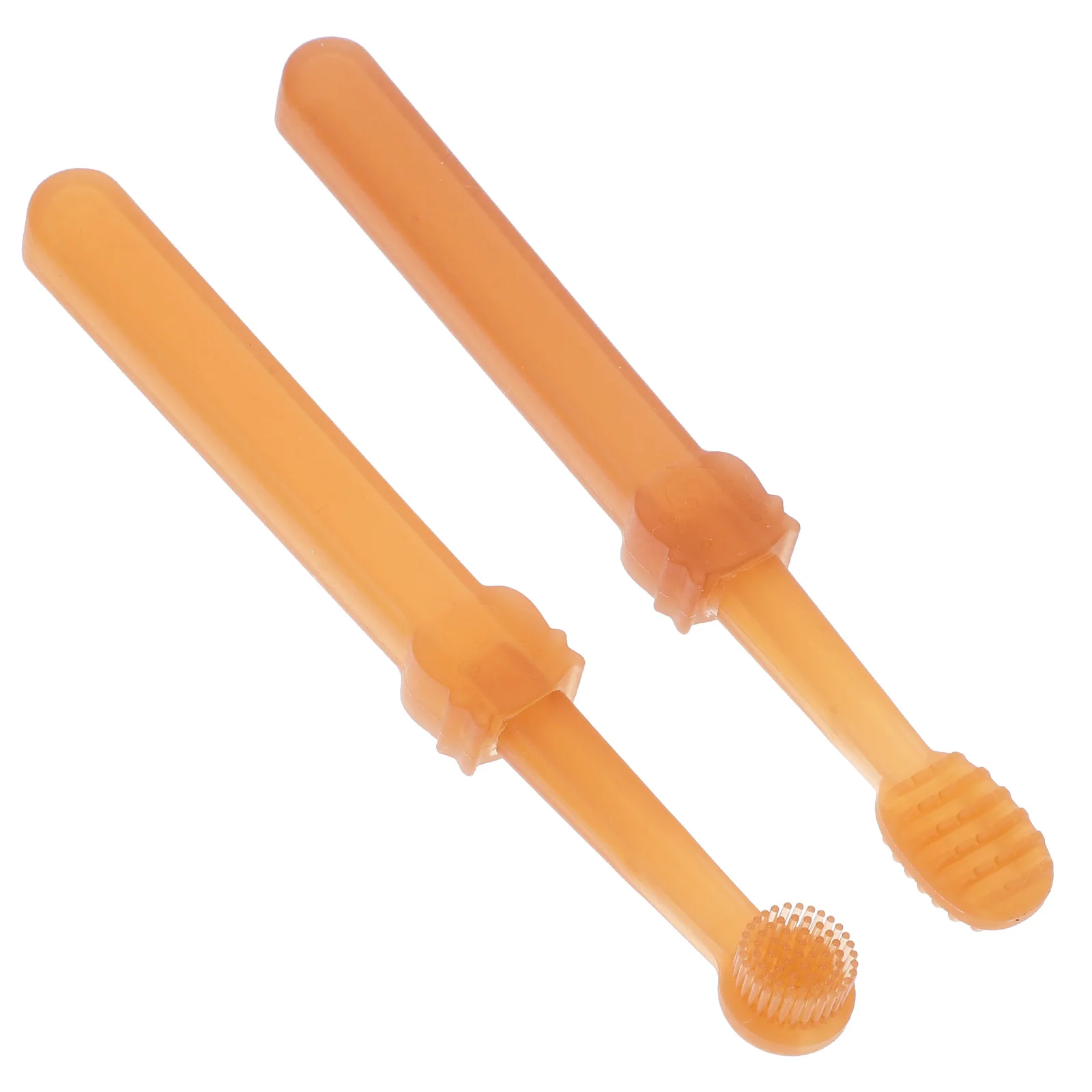 

Pet Toothbrush Set 360° Dual Head Silicone Brush Cats Dogs Handheld Cleaning Kit Oral Health Small Dog Toothbrushes