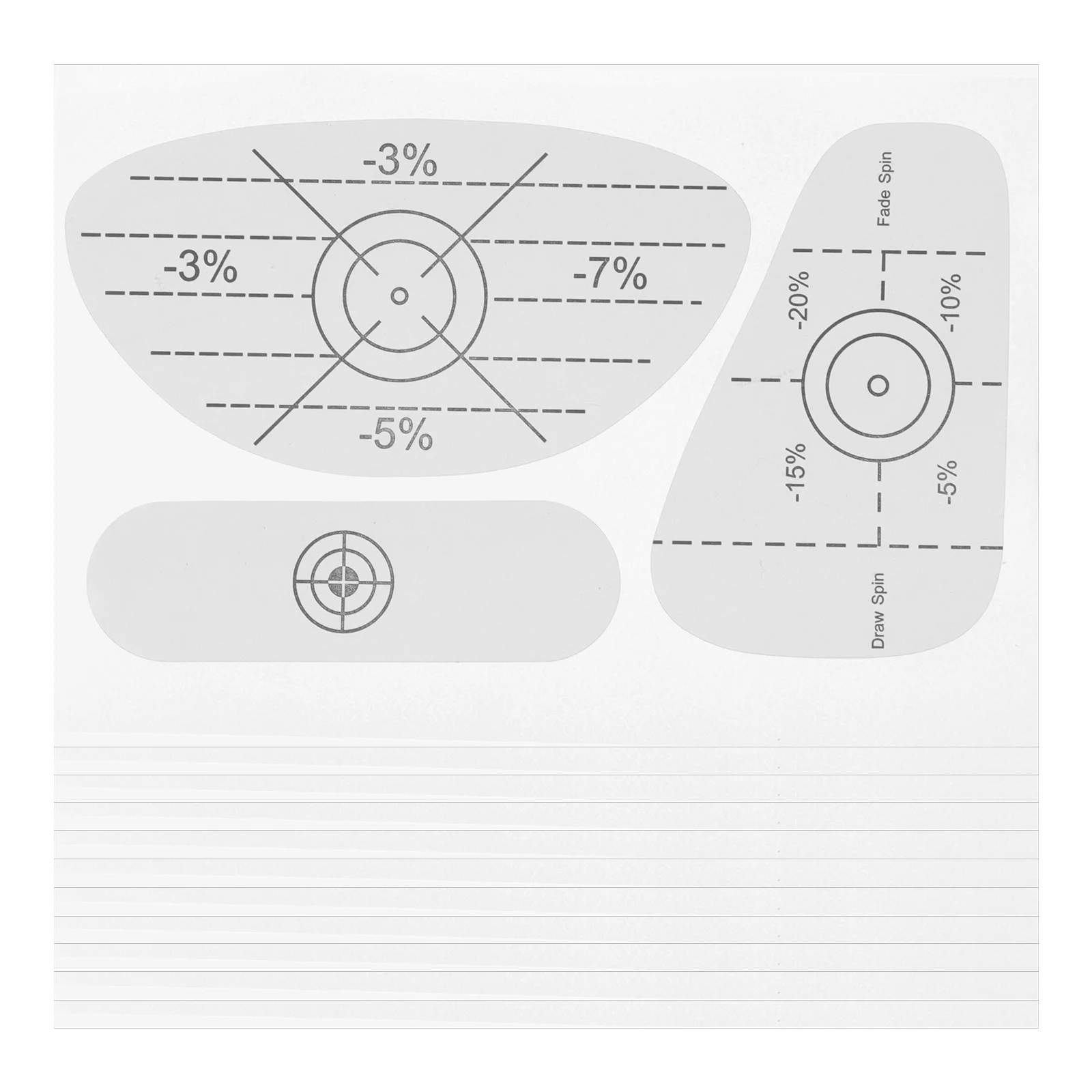 10 Sets Cue Stickers Golf Training Aid Club Face Impact Tape Accessories Golfs Clubs Supplies Plastic