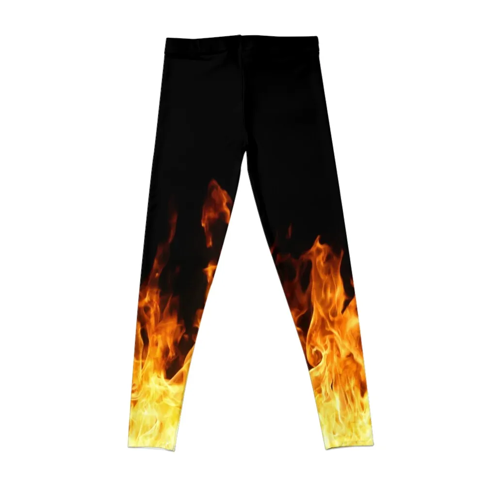 Fire Flames Leggings Women's tights gym pants for girls Women sportwear Womens Leggings