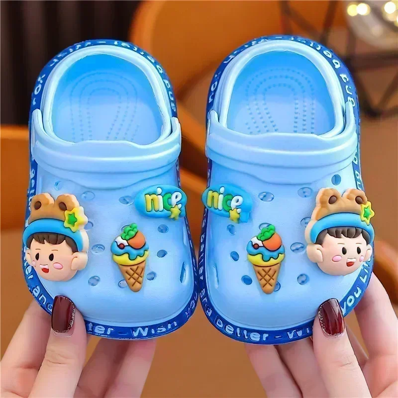 Summer Sandals and Slippers Girls New Cartoon Cute Princess Soft Bottom  Toddler Slippers Slippers