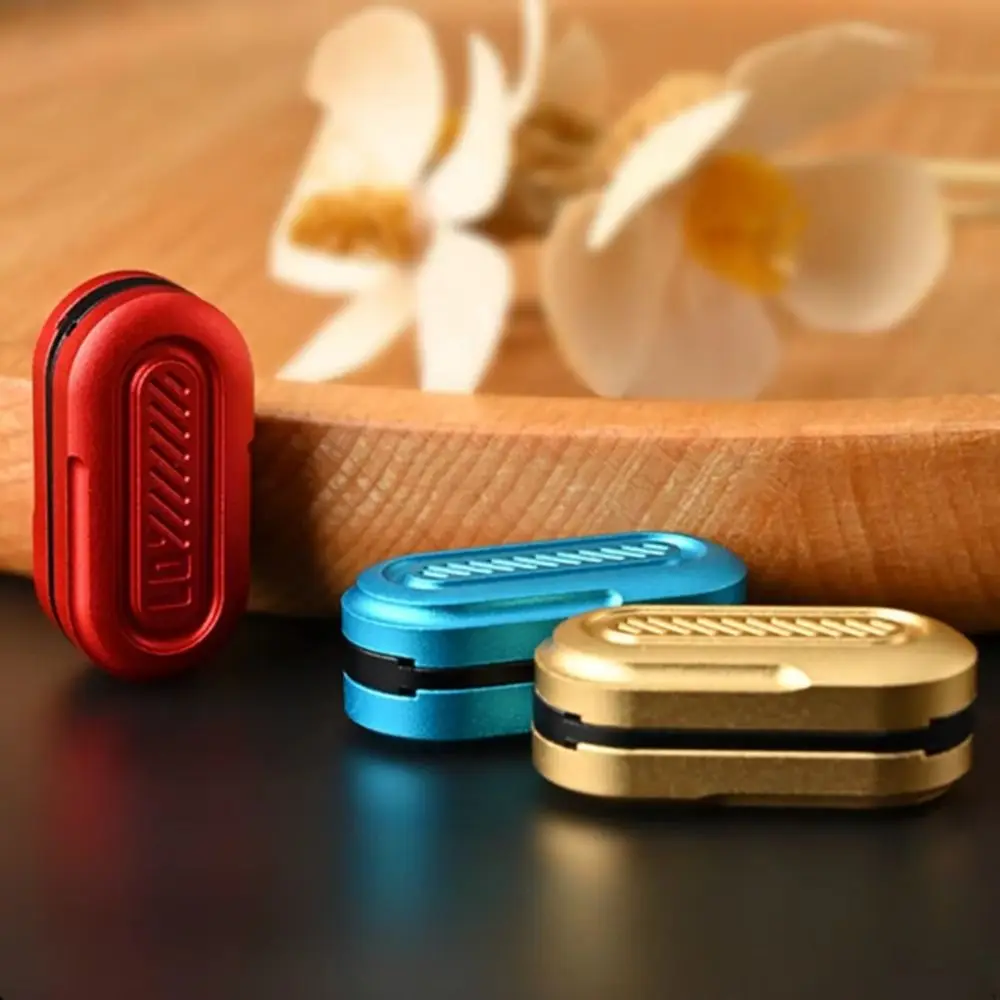 Aluminum Alloy Fidget Slider Smooth Surface Comfortable Grip Metal Fidget Toys Three-layer ADHD Toys Magnetic Slider Desk Toys