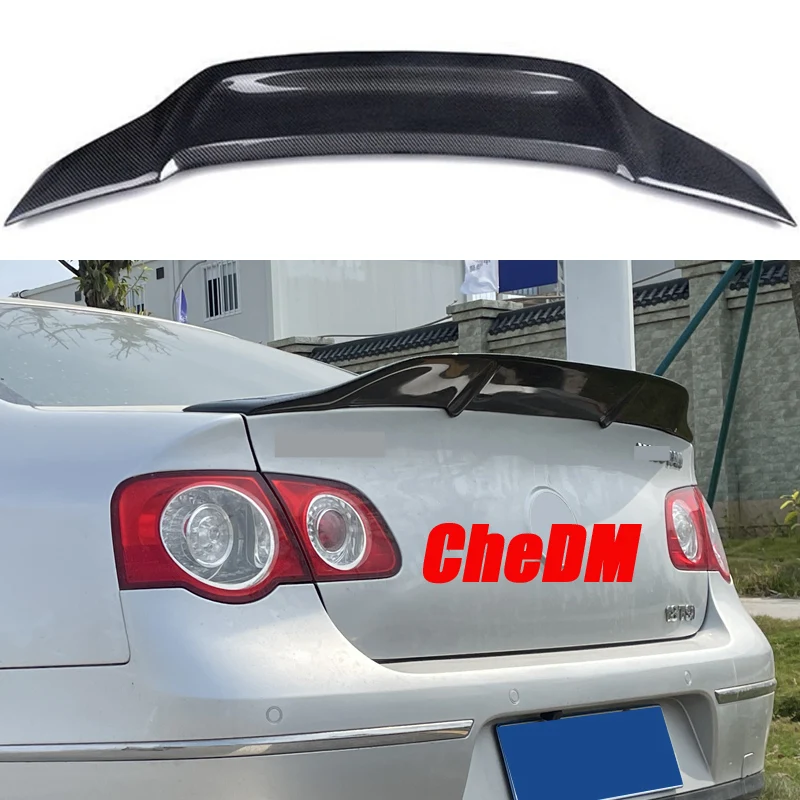 For 2007 2008 2009 2010 2011 Volkswagen Passat B6 100%Real Carbon Fiber Highquality Rear Spoiler Trunk Lid R Style