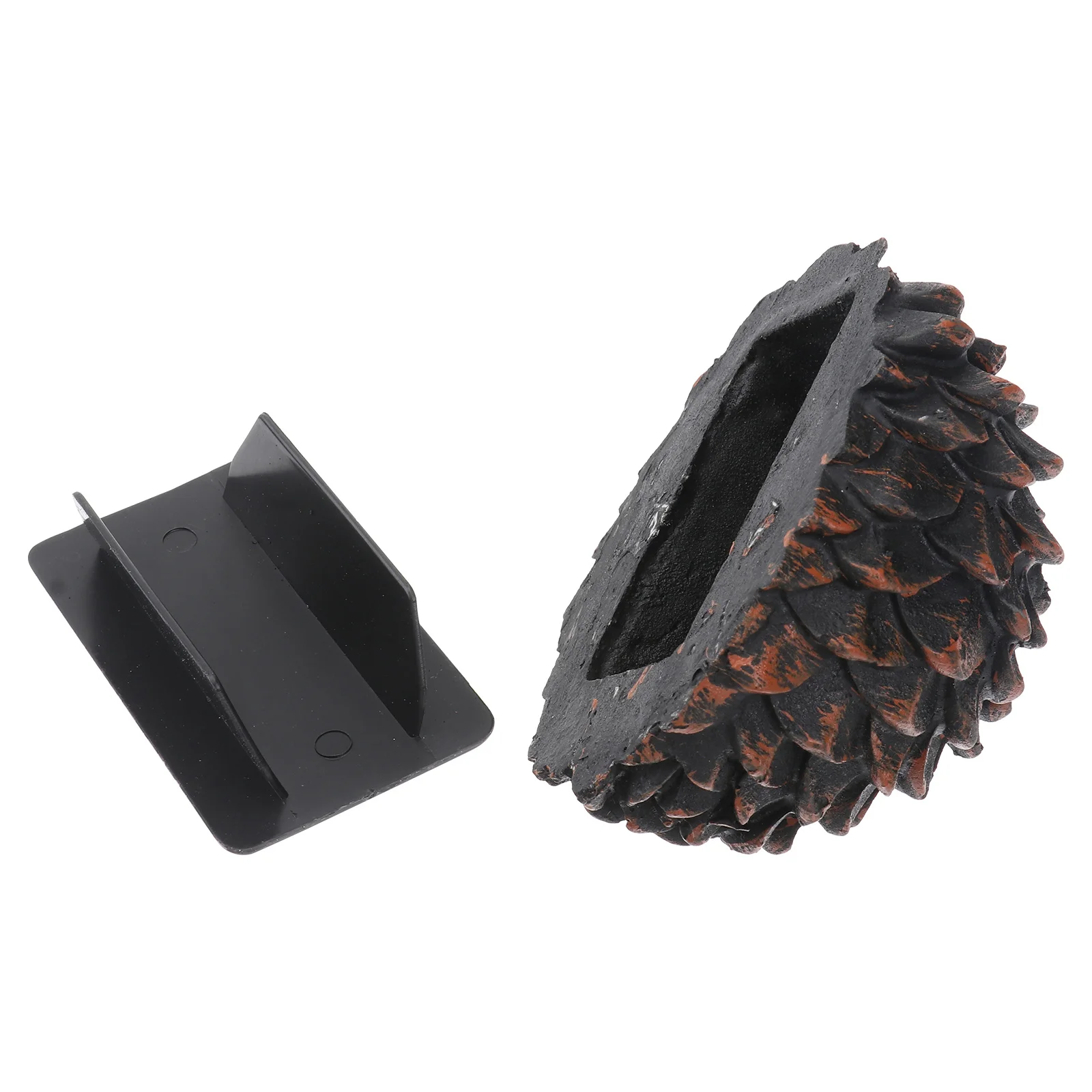 1Pcs Resin Key Box Pine Nut Shaped Imitation Stone Outdoor Security Storage Container Hidden Key Holder for Yard Garden