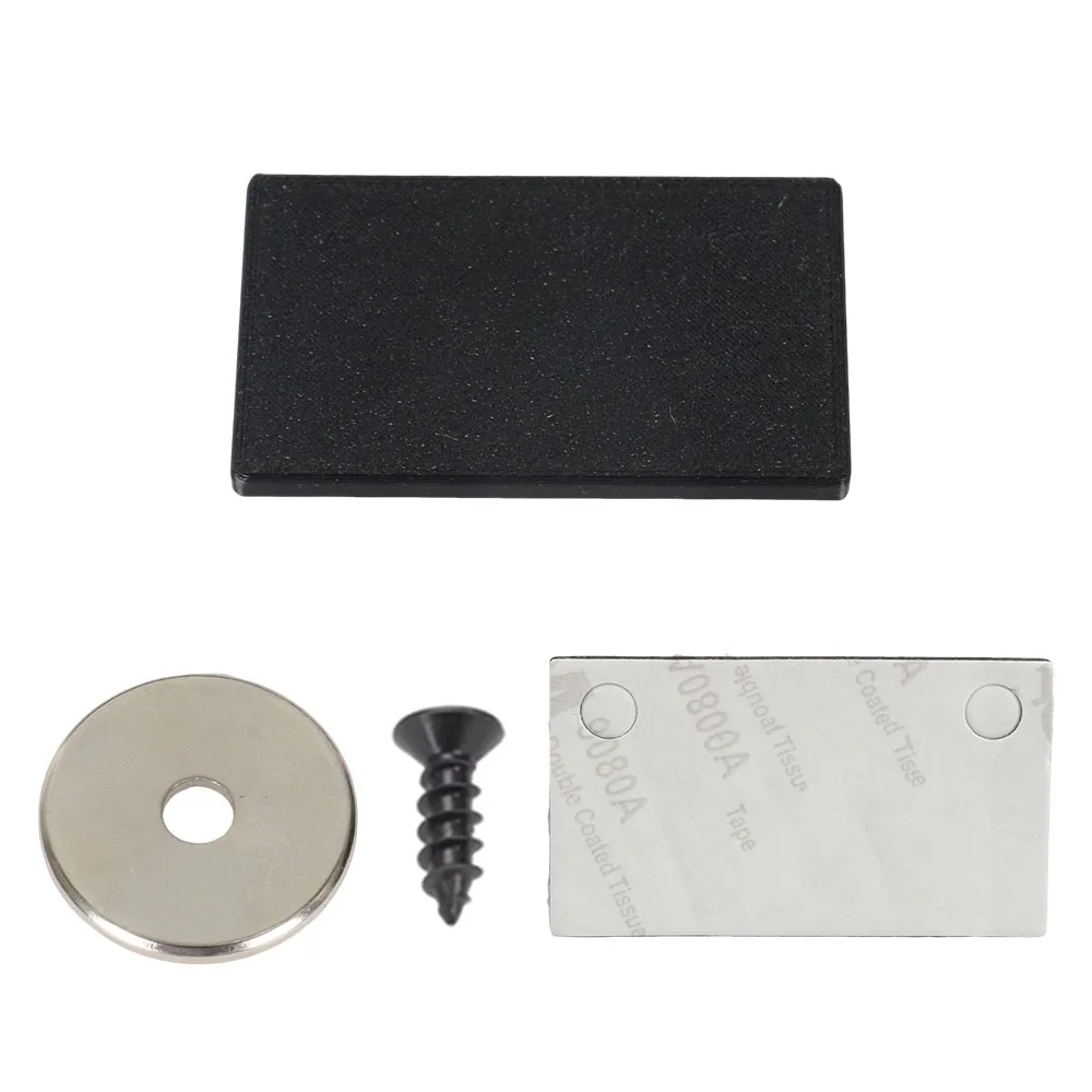 

Набор из 4 универсальных магнитных держателей для номерных знаков с фиксированными пластинами и винтами для автомобилей, прицепов, черных цвета, автомобильные аксессуары