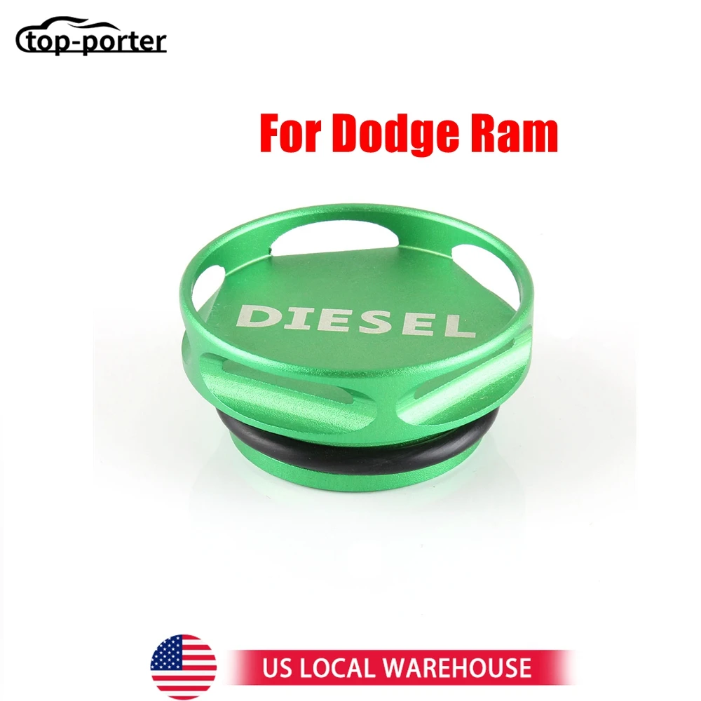Zmodyfikowany korek wlewu paliwa do samochodu, wykonany ze stopu aluminium, pasuje do Dodge Ram Diesel 2013-2018, korek diesla i OC-1040-GR