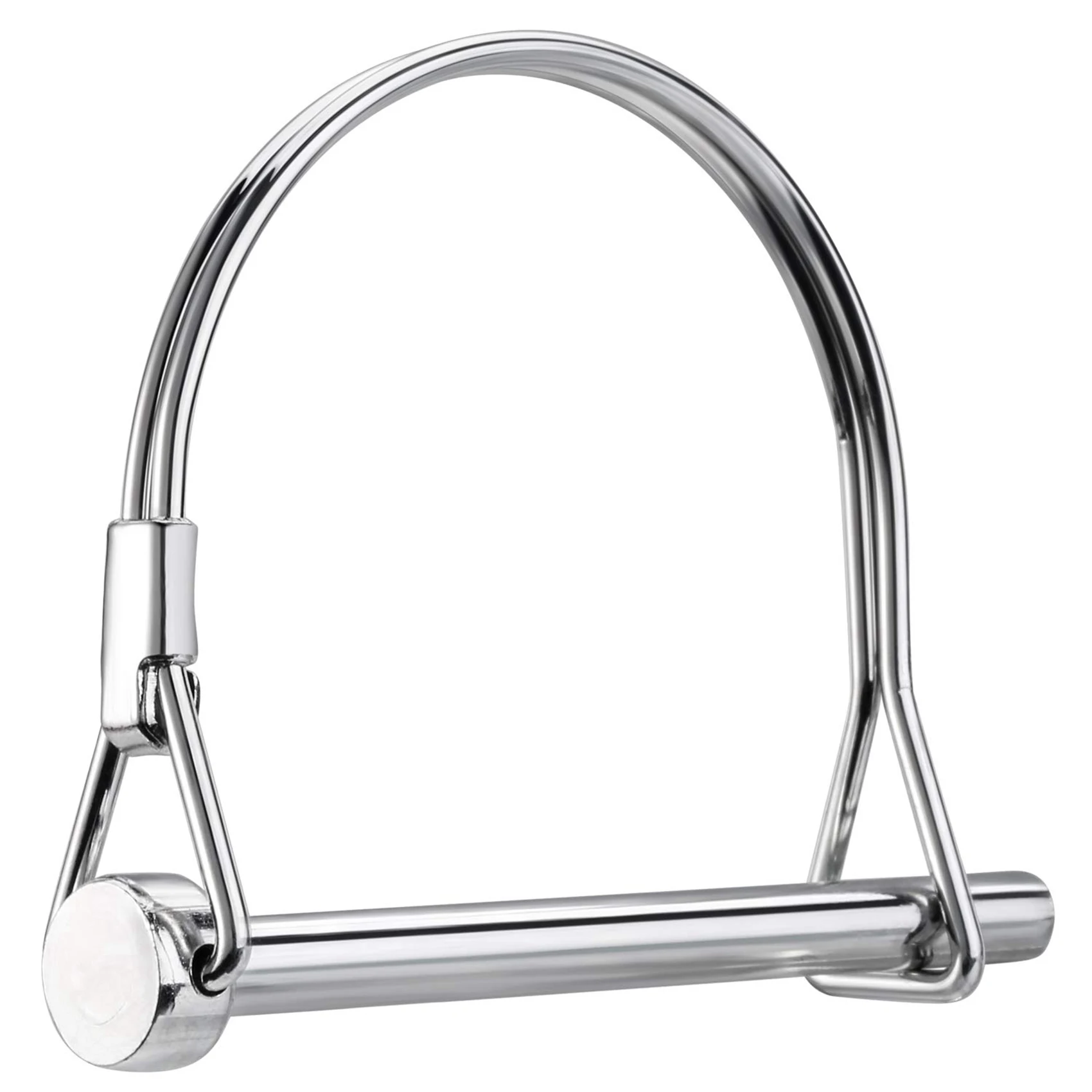 A03F-20 Pieces Shaft Locking Pin Safety Coupler Pin 1/4 Inch Diameter In 2 Shapes Of Square And Arch (Silver)