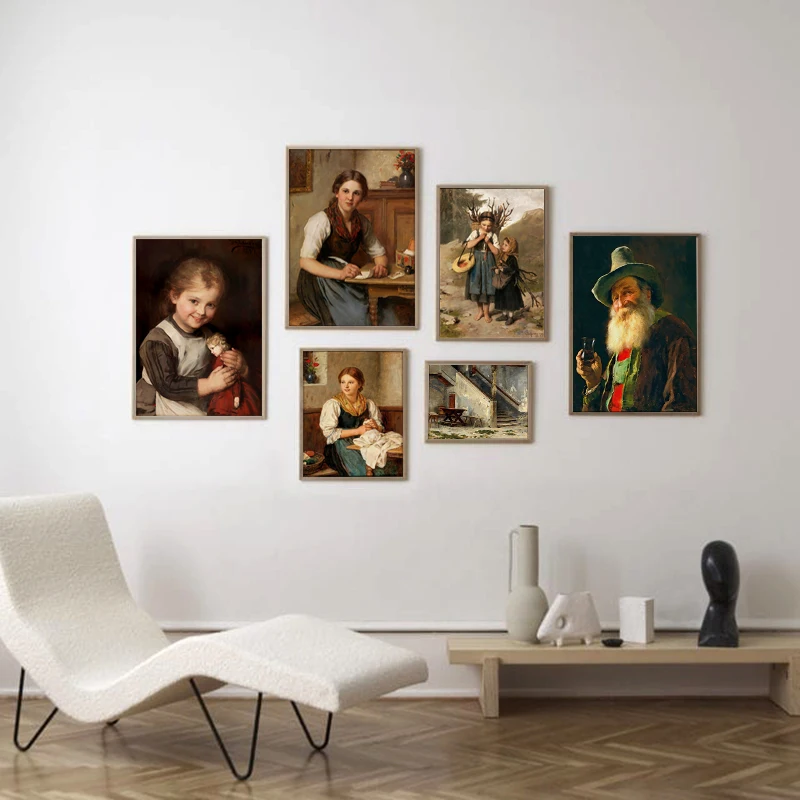 Home Decoration Print Canvas Art Wall Pictures for Living Room Poster Paitings Pictures  humanity Franz Von Defregger