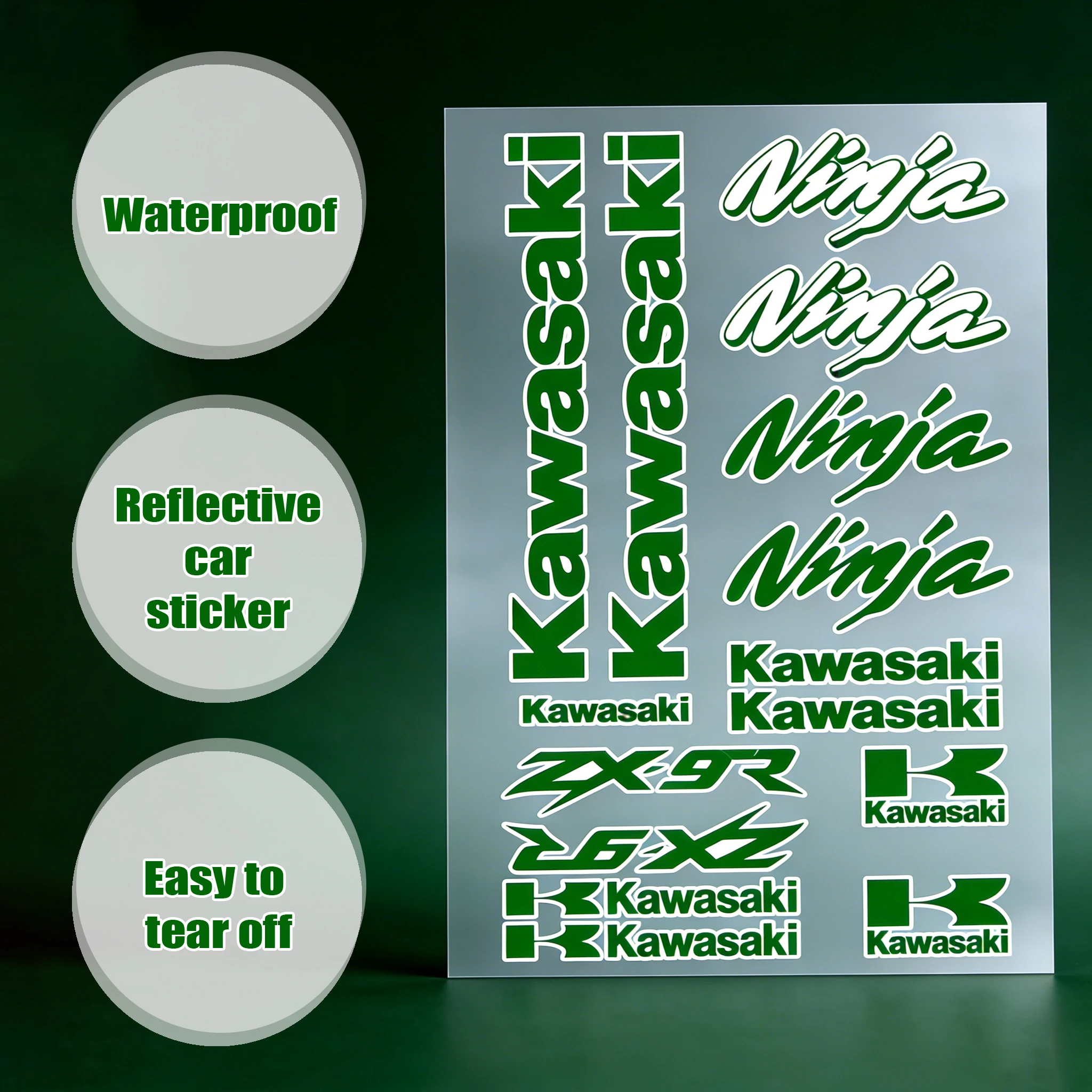 Für Kawasaki Aufkleber Moto Sticker Auto Karosserie Stoßstange Fenster Motorrad Laptop Wände Vinyl Aufkleber Auto Tuning Zubehör