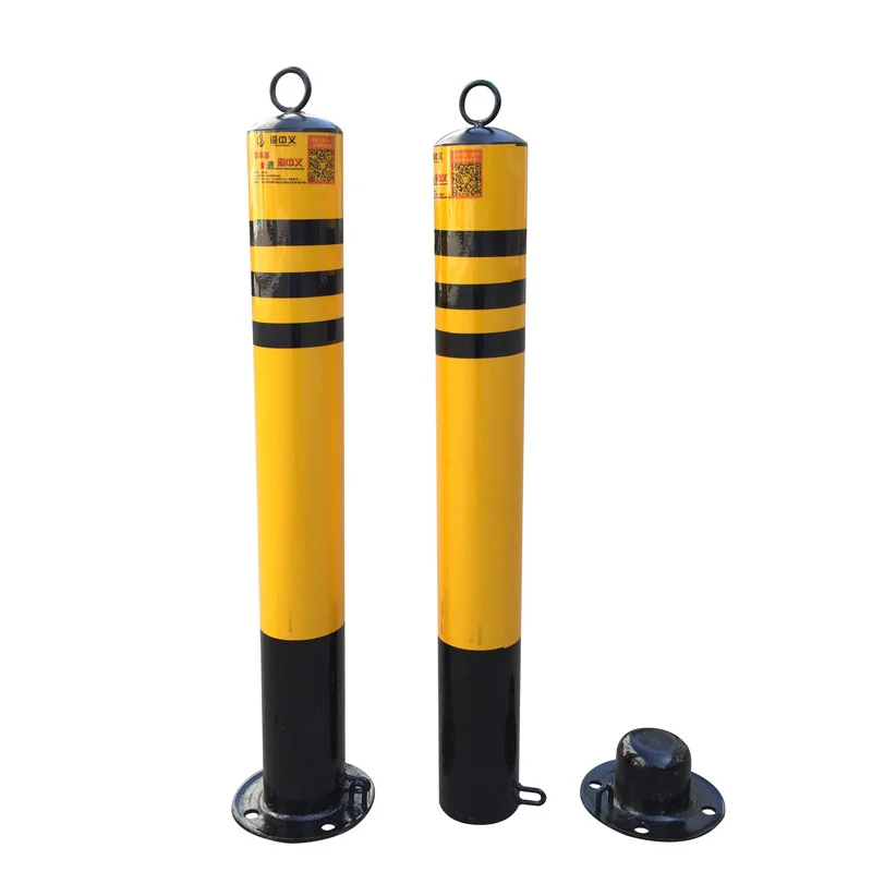 Parking Pile Isolation Pile Iron Column Road Warning Column Roadblock Steel Pipe Warning Column Movable Road Pile
