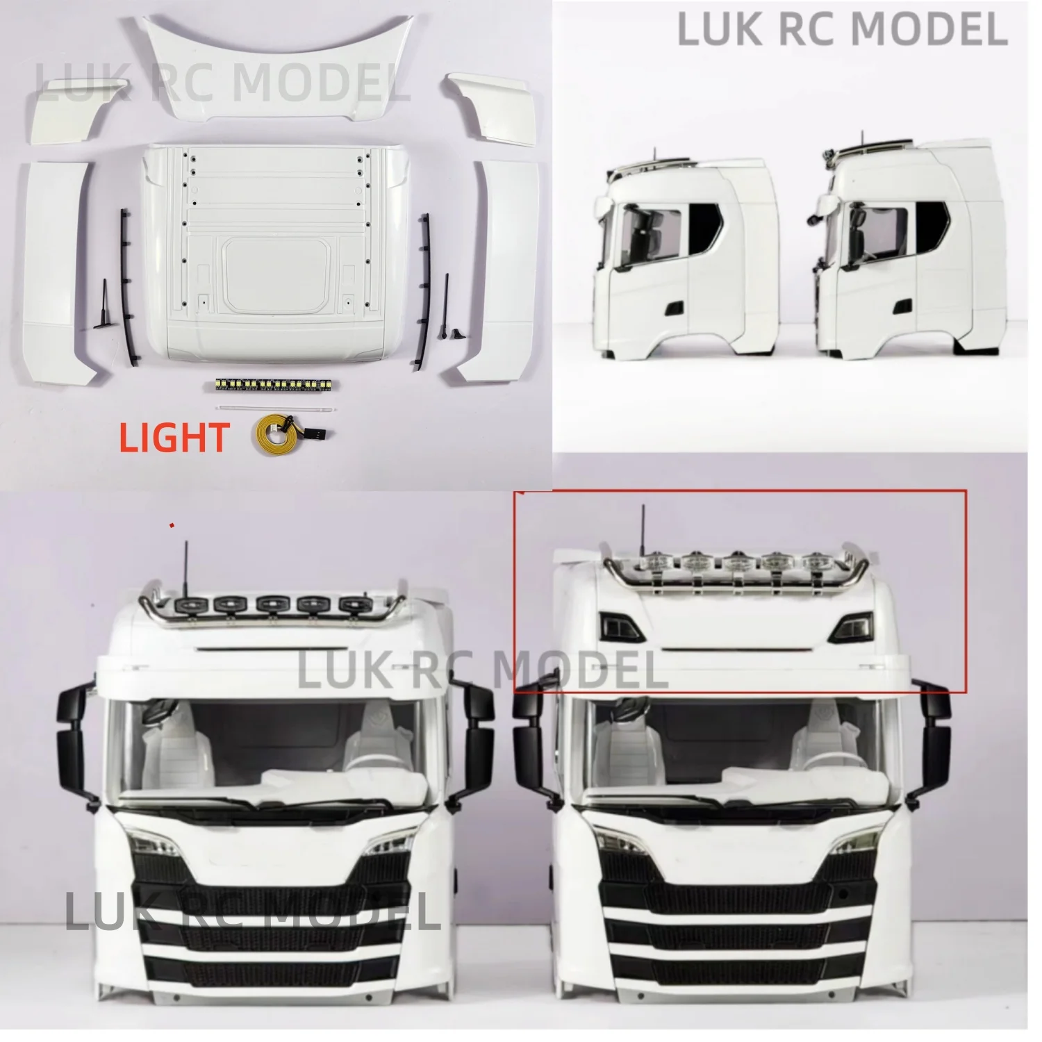 DIY Parts 1/14 770s Cabin Mid Top High Top TAMIYA Light Board Accessories LED Flowing Light For Truck Tractor Radio Model Toys